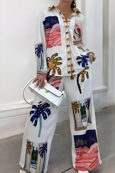 Olive - Stylisches Set mit Abgefahrenen Mustern Damen