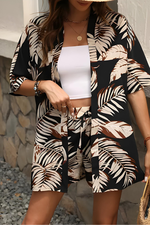 Rosalinda - Schickes Boho-Tropisches Zweiteiliges Outfit