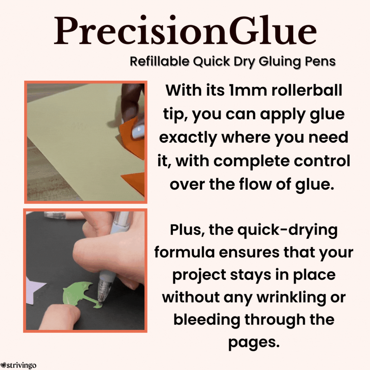 GluePen™ | Precision Glue Nachfüllbare Klebestifte mit Rollerspitze