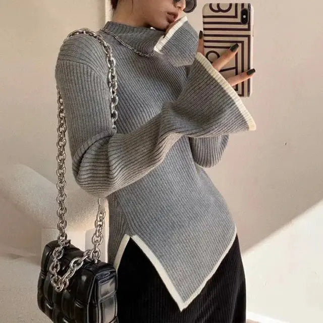 Pullover mit asymmetrischem Saum