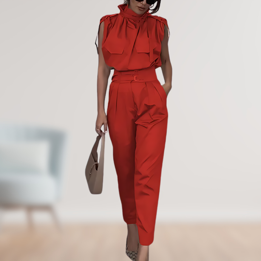 Ärmelloser Jumpsuit | Taillierter Schnitt | Elegante Raffinesse