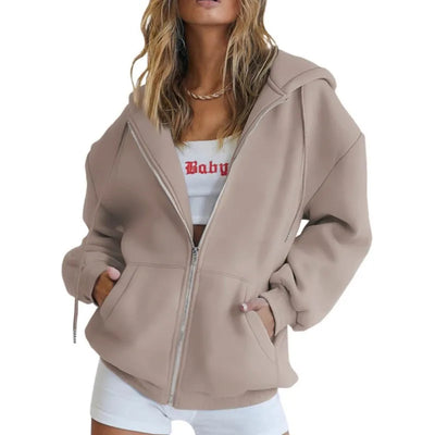 Valeria | Komfortabler und stilvoller Damen Zip-up Hoodie