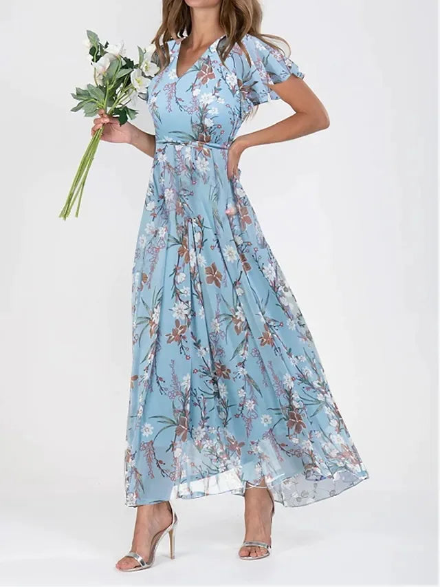 Sieglinde – Elegante Maxi-jurk met ruches