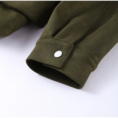 Kaira | Kunstwildleder Kurzjacke Mit Umlegekragen