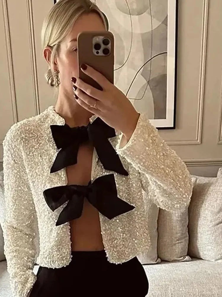 Imani™ | Funkelndes Schleifen-Oberteil