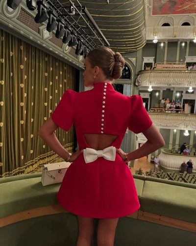 Scarleta™| Raffiniertes Rotes Kleid