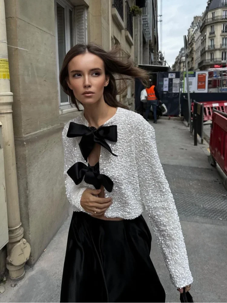 Imani™ | Funkelndes Schleifen-Oberteil