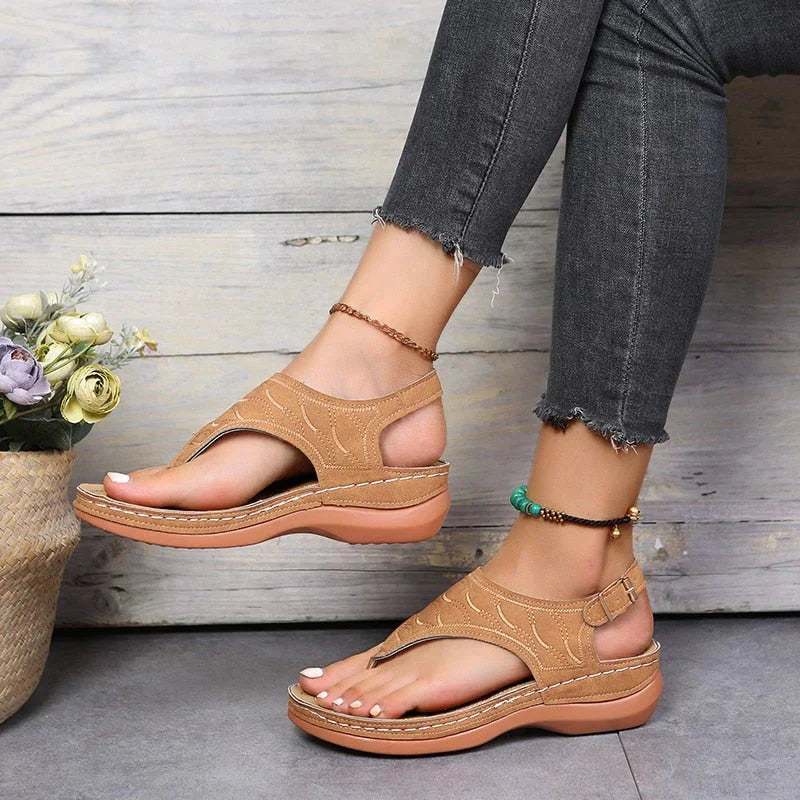 Kelly - damensandalen mit ergomischem fußbett