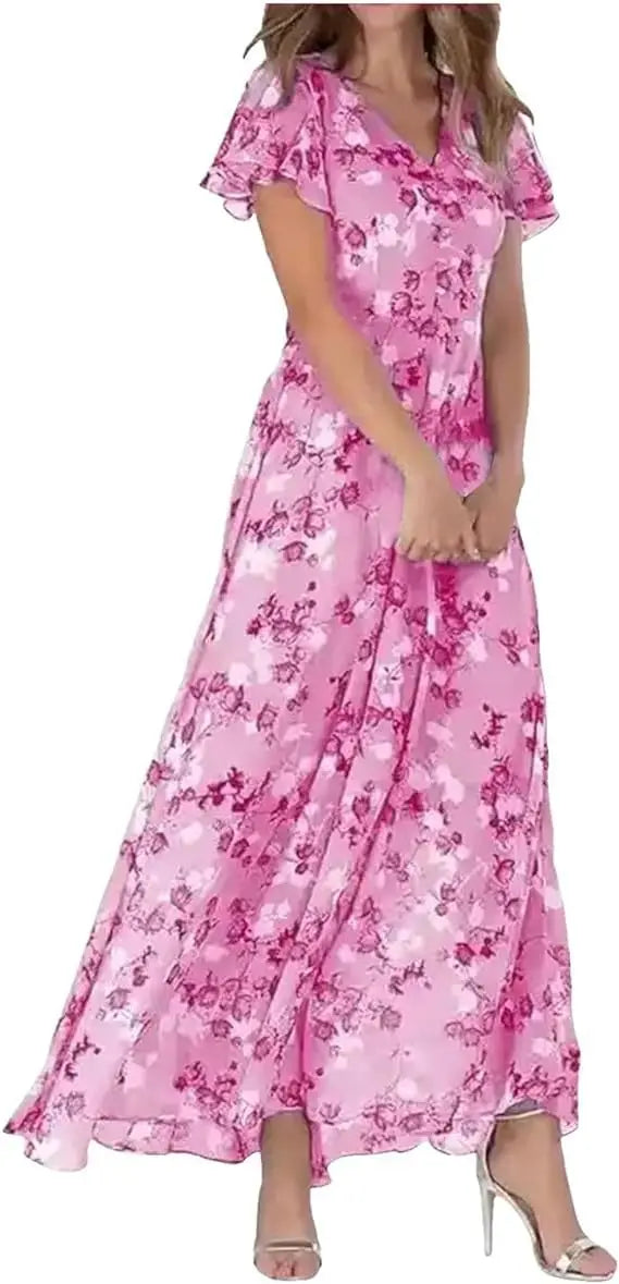 Sieglinde – Elegante Maxi-jurk met ruches