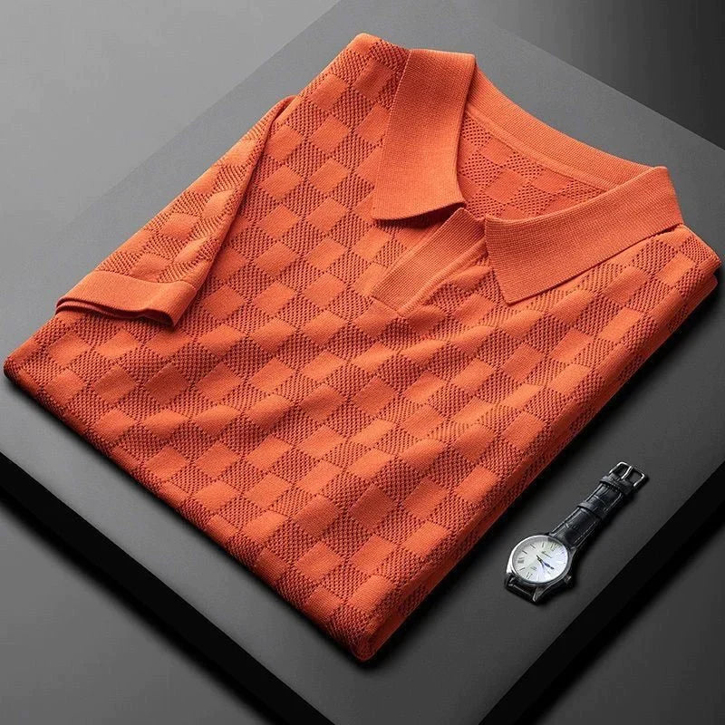 Blake - polo-shirt aus waffelstrick
