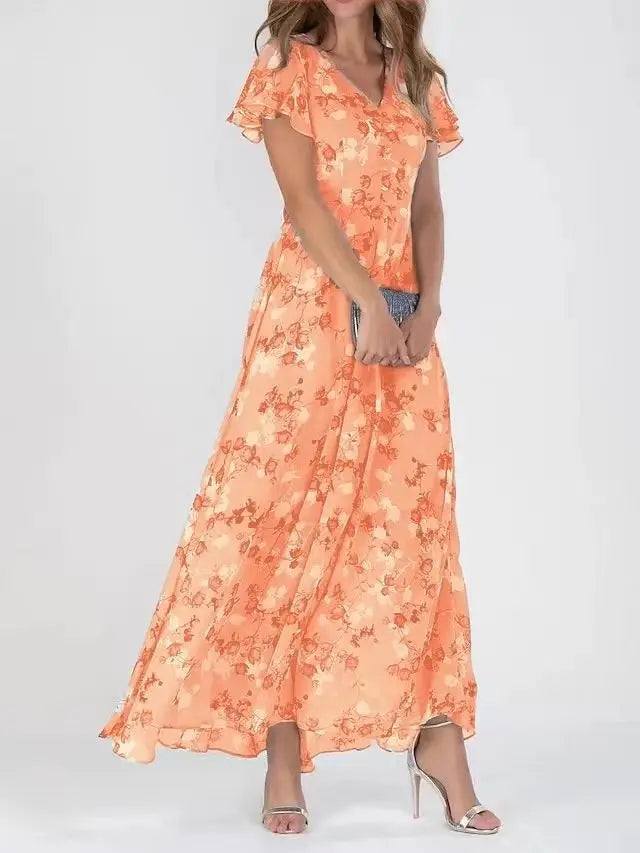 Sieglinde – Elegante Maxi-jurk met ruches