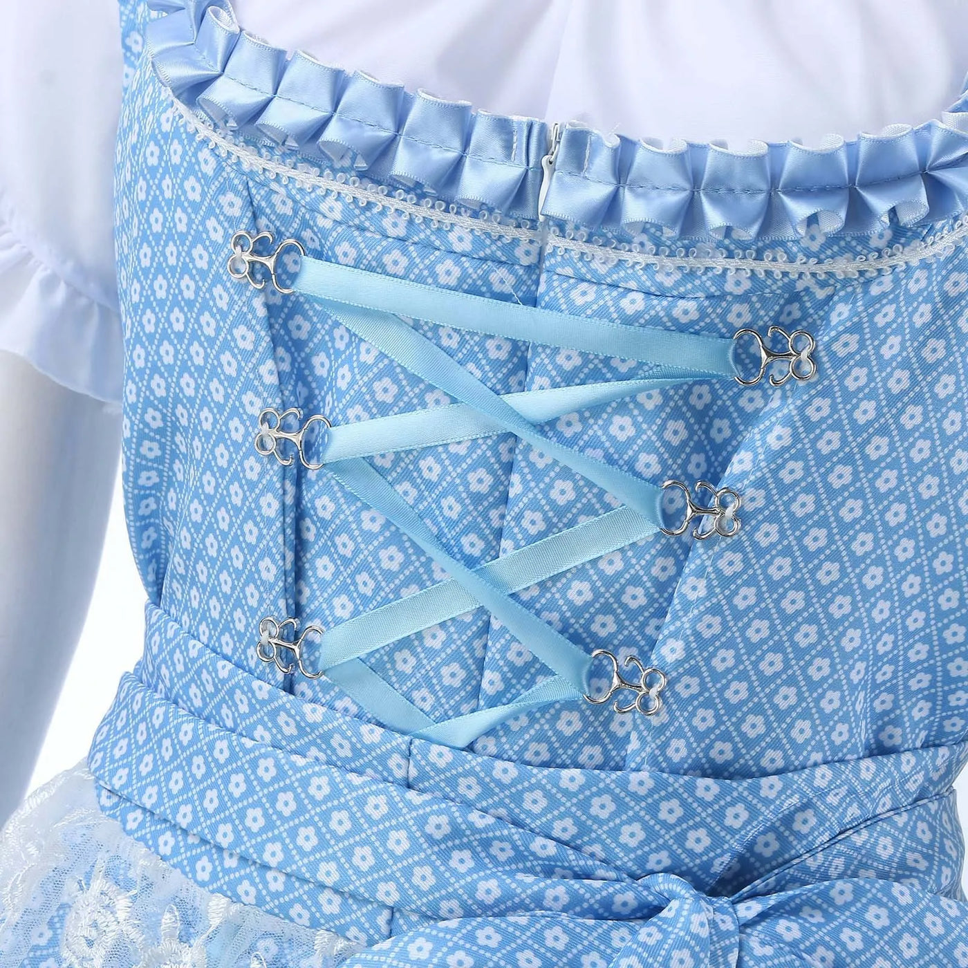 Damen Blau Oktoberfest Dirndl Kleid