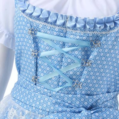 Damen Blau Oktoberfest Dirndl Kleid