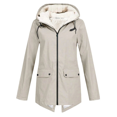 Damen Winter Wasserdichter Trenchcoat | Mit Kapuze