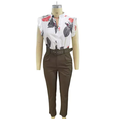 FloraBelle™ | Das Elegante Zweiteilige Set mit Volantärmeln