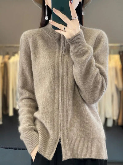 Amelia Gemütlicher Zip-Up Cardigan