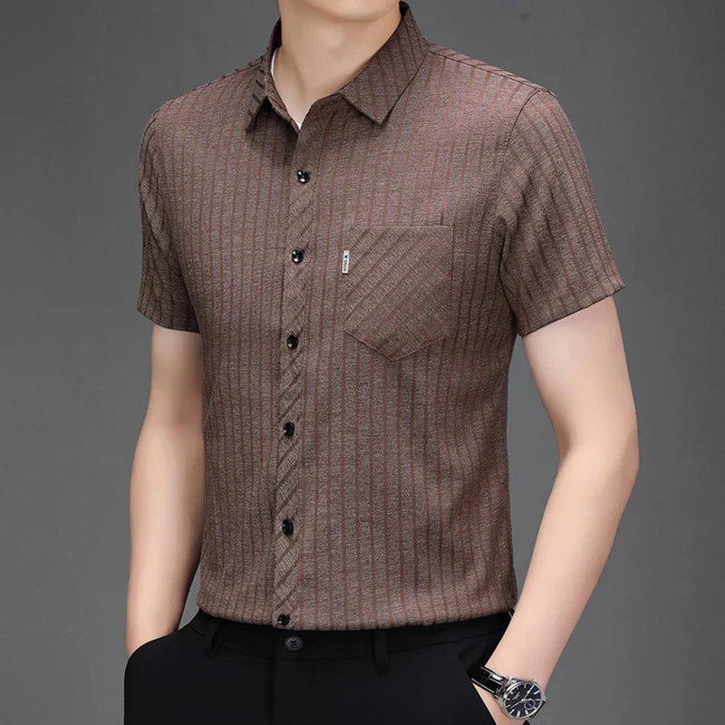 ROSSI ROMA | Business Polo mit Streifenmuster