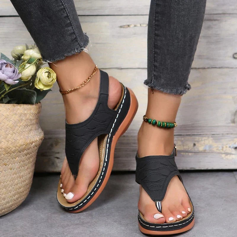 Kelly - damensandalen mit ergomischem fußbett
