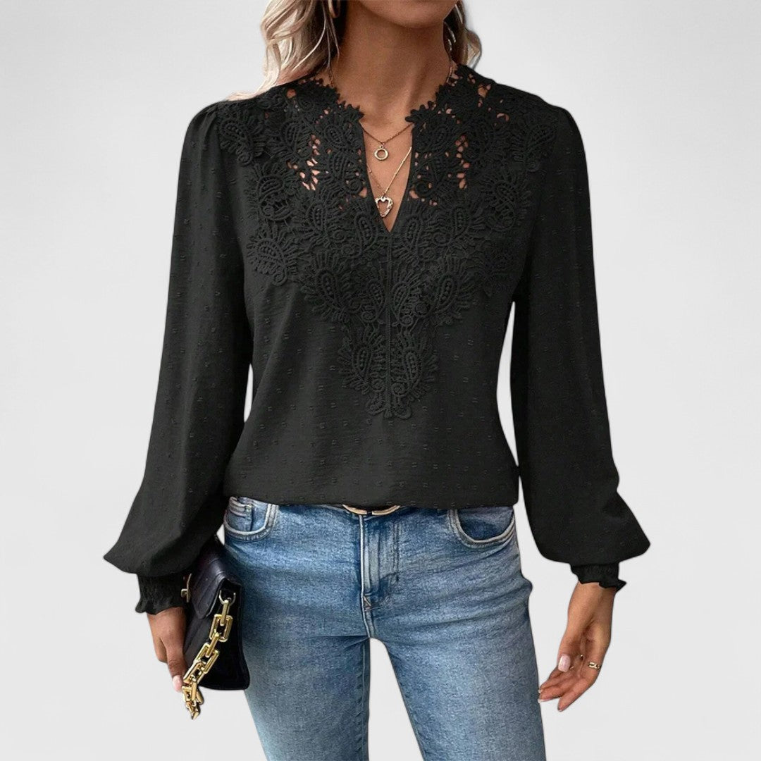 Catherine | Bluse mit V-Ausschnitt