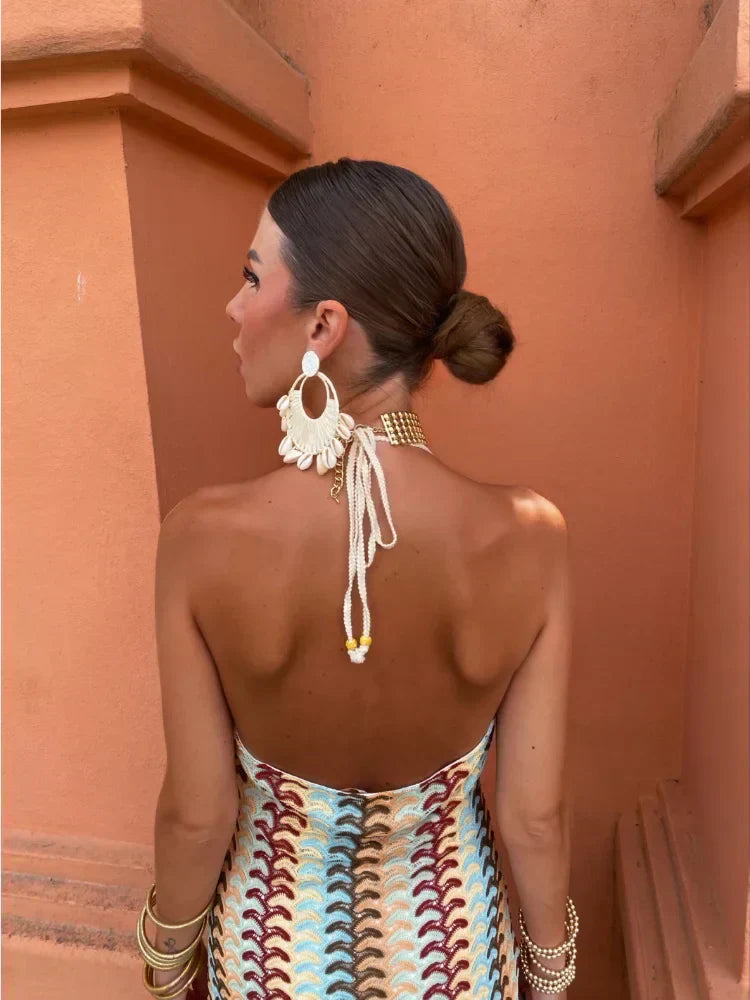 Serena™ | Langes Kleid mit offenem Rücken