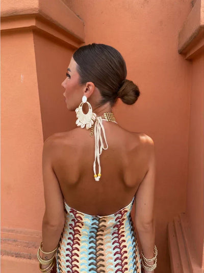 Serena™ | Langes Kleid mit offenem Rücken
