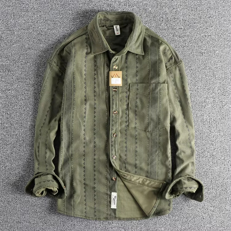 Gestreiftes Herren Baumwollhemd