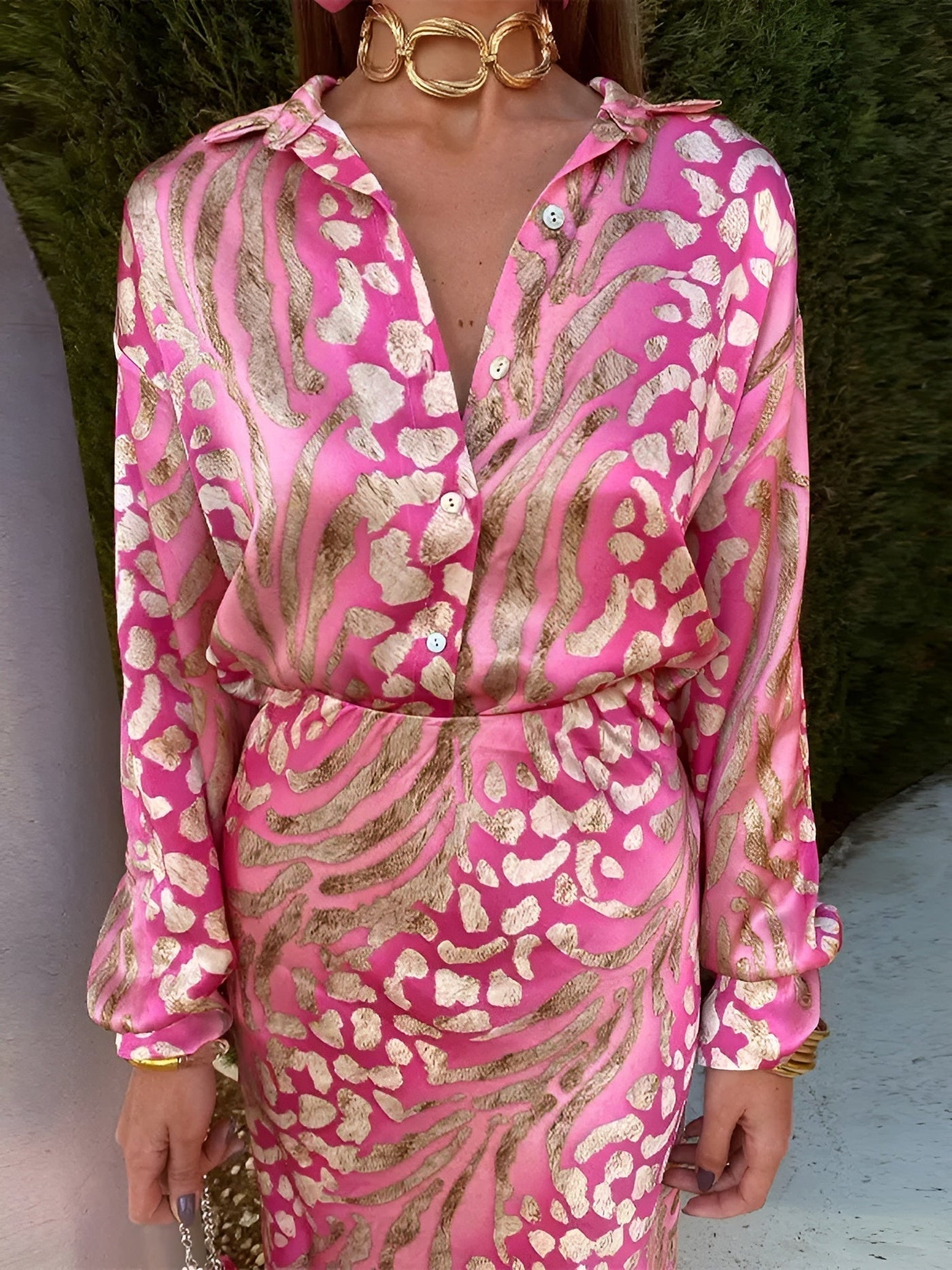 Mei | Elegantes Satin-Hemdkleid