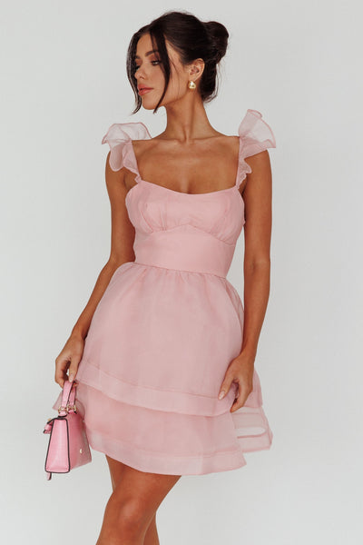 Sonnenschein Rüschen Minikleid