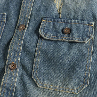 Used Look Denim Herren Hemd