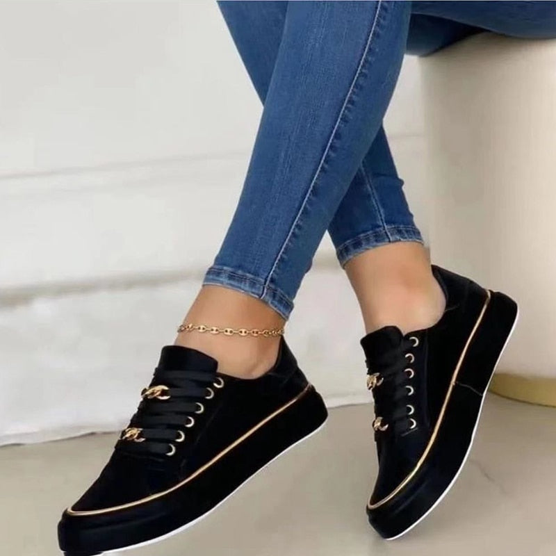 Sportliche Damen Sneaker aus Textil | Freizeit Turnschuhe