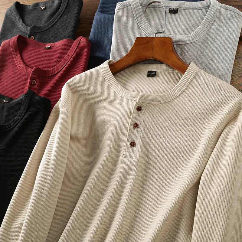 Onno™ Klassisches Henley-Langarmshirt
