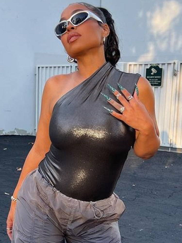 Luisa - Asymmetrischer Bodysuit Damen Trendig