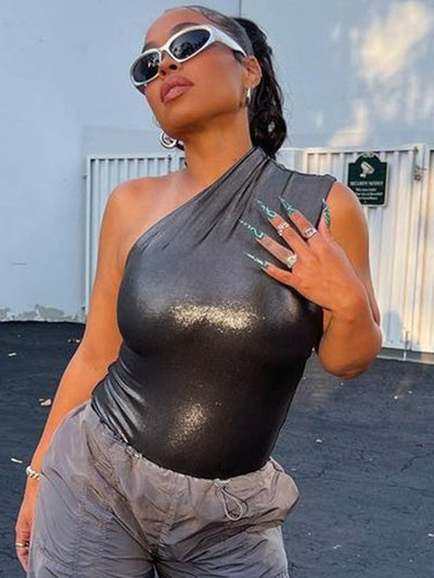 Luisa - Asymmetrischer Bodysuit Damen Trendig