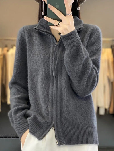 Amelia Gemütlicher Zip-Up Cardigan