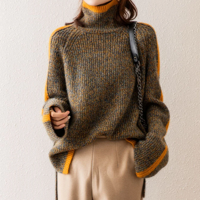 ZOÉ | Eleganter gestrickter Komfort Rollkragenpullover für Damen