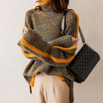 ZOÉ | Eleganter gestrickter Komfort Rollkragenpullover für Damen