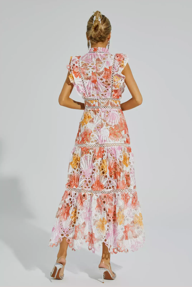 Maven | Floral Lace Maxi Kleid