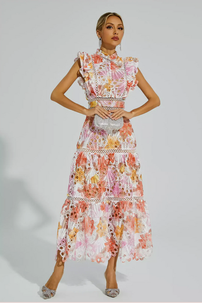 Maven | Floral Lace Maxi Kleid