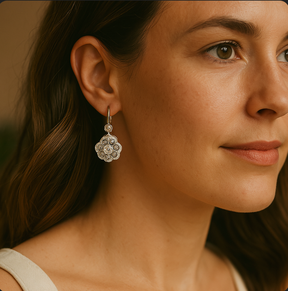 Mandala | Vintage-Ohrringe Kristall