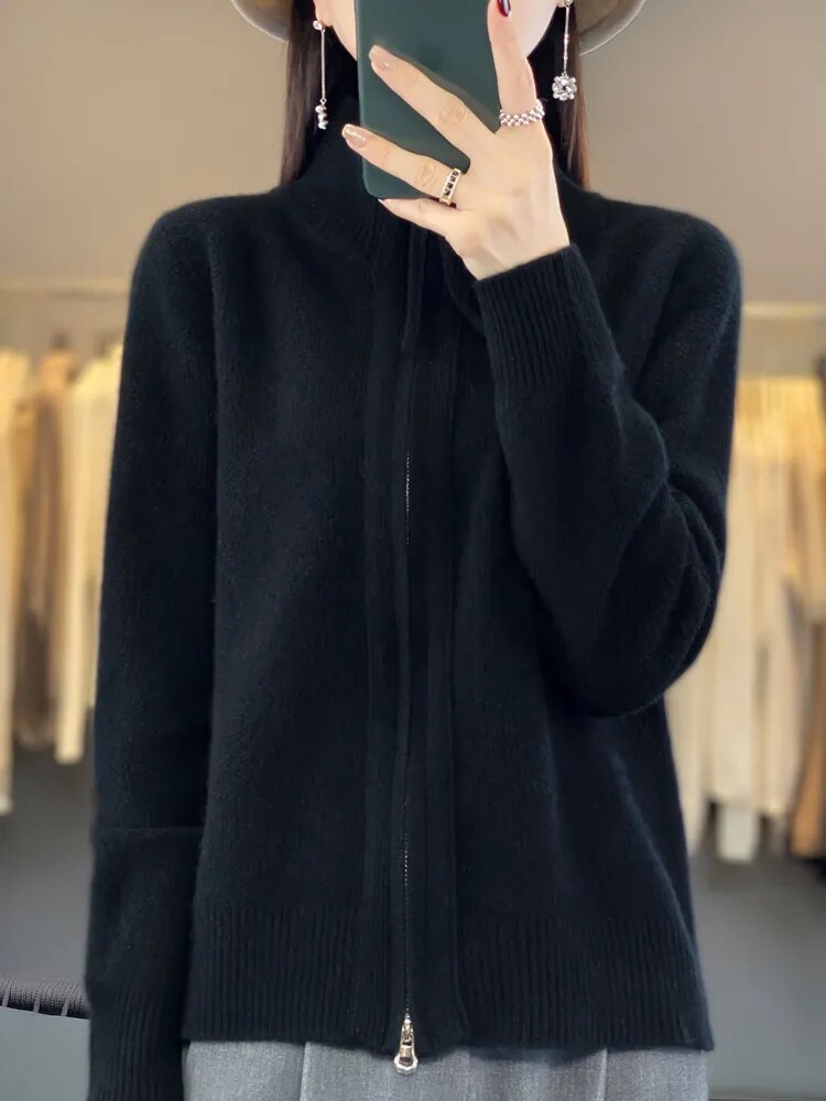 Amelia Gemütlicher Zip-Up Cardigan
