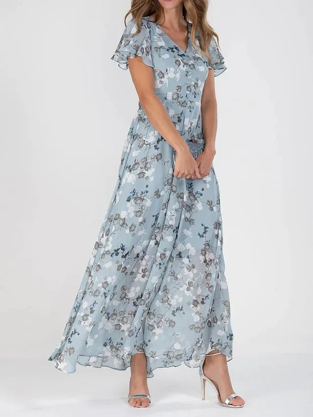 Sieglinde – Elegante Maxi-jurk met ruches
