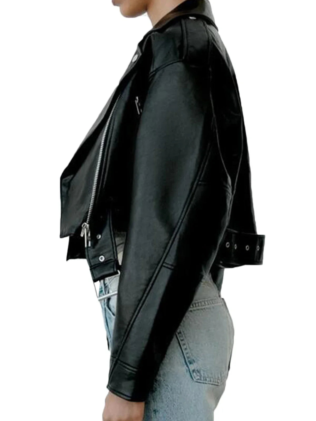 Klassische Damen Bikerjacke | Lässig