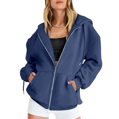 Valeria | Komfortabler und stilvoller Damen Zip-up Hoodie