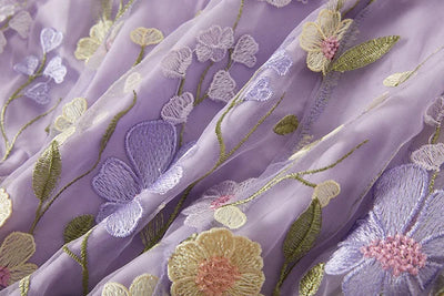 Chinny - Boho-Transparentes, besticktes Kleid