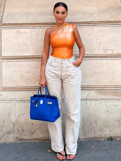 Luisa - Asymmetrischer Bodysuit Damen Trendig