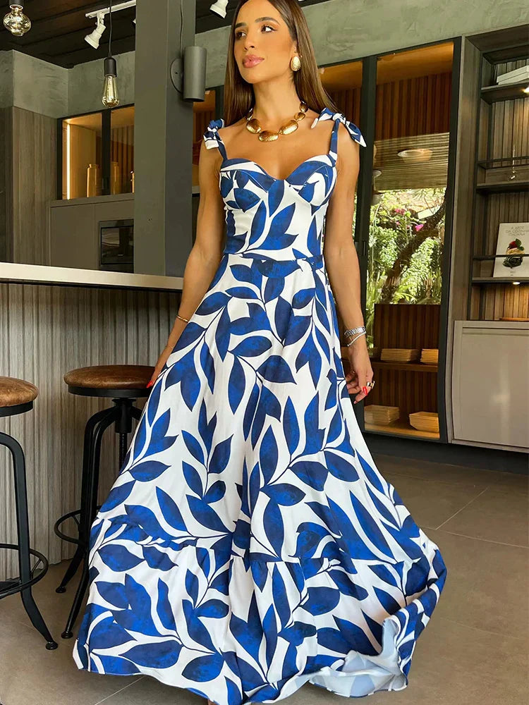 Jessie - Schickes Blumen-Maxikleid mit Schlitz für Damen