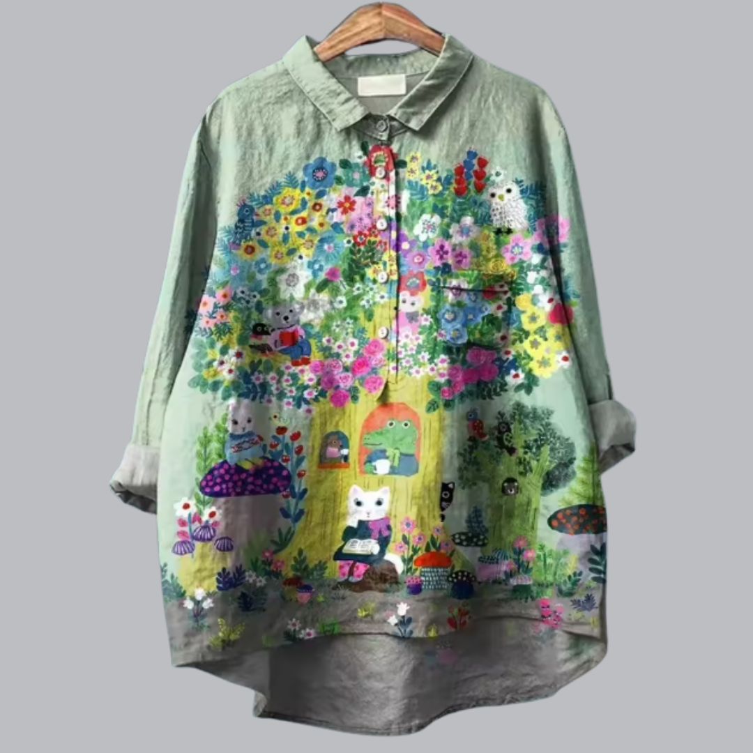 Nathalie™ | Modische Vintage Bluse