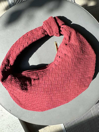 Gewebte suede Tasche medium