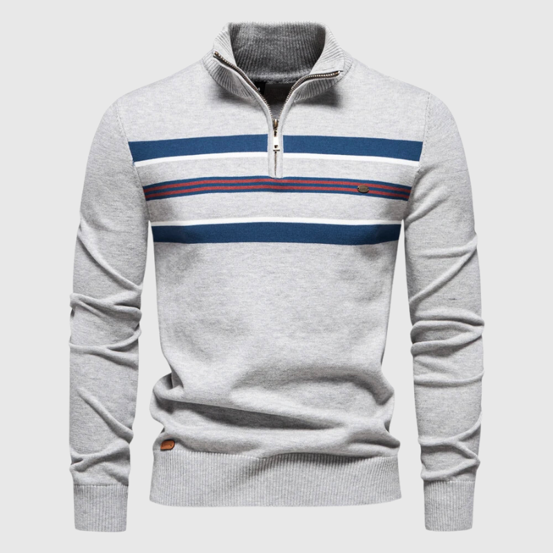 Sportlicher Pullover mit modernem Kontrastdesign