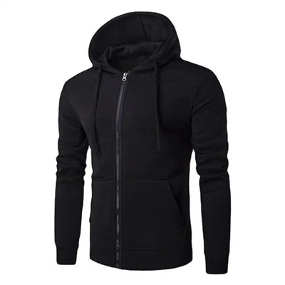 Sportlicher Zip-Hoodie mit Eleganter Kordelzughaube